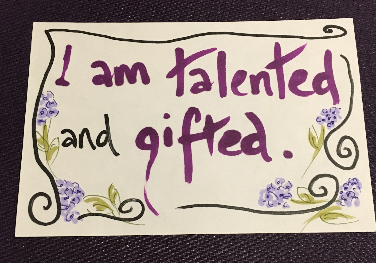 Image result for affirmation purple I am talent gifted pic