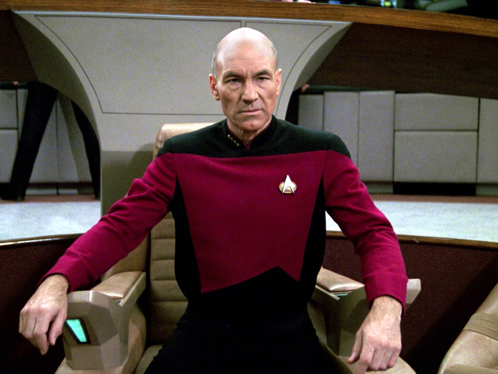 Patrick Stewart as Captain Picard in Star Trek: New Generation