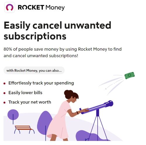 Rocket Money users learn how to save $10,000 in a year by negotiating bills and canceling unwanted subscriptions. 