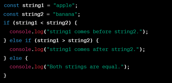 compare strings in javascript