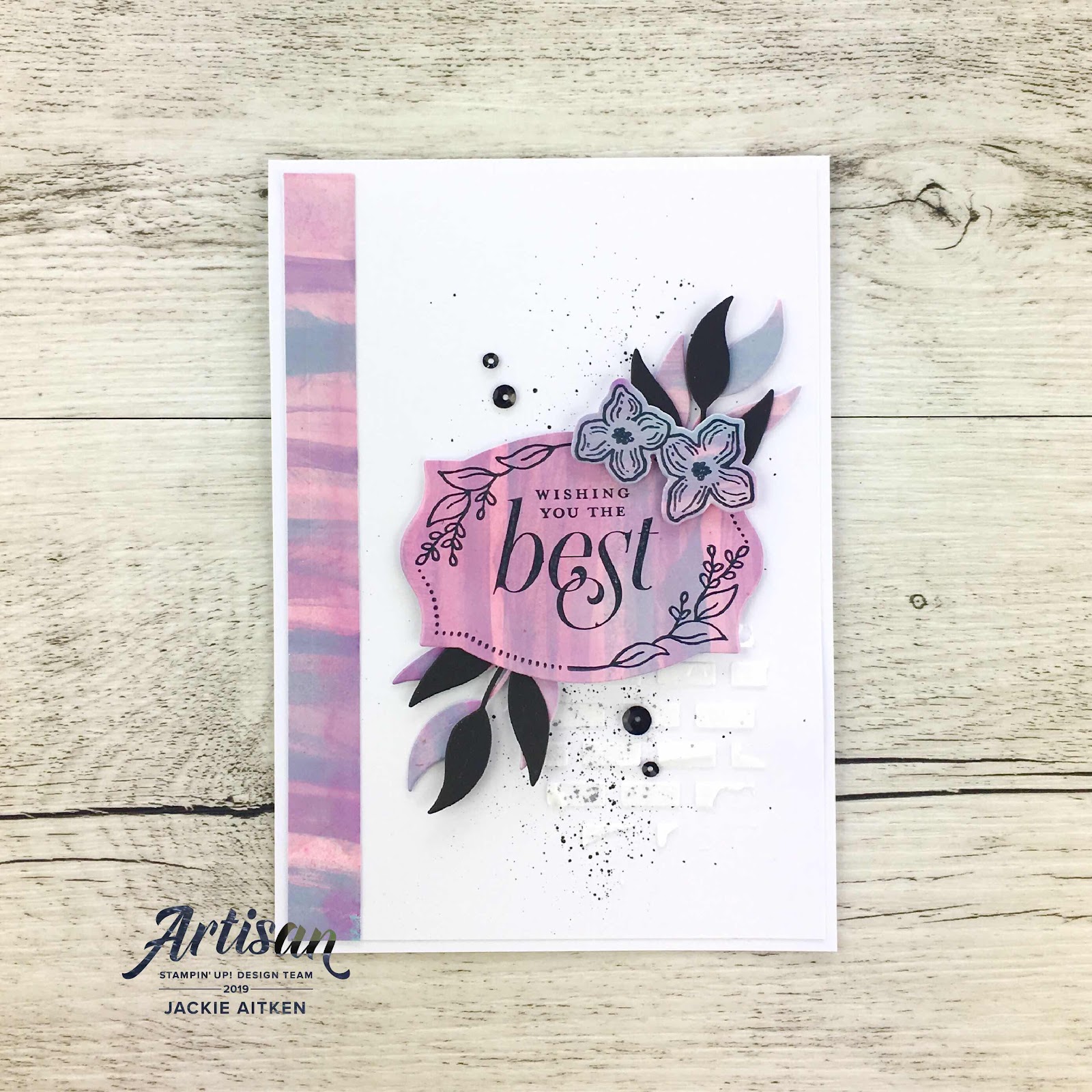 jaxxcraftycreations, handmade cards, Floral Frames, Glossy Card, Stampin' Up!, Embossing Paste, Stampin' Blends, Stamping Sunday Blog Hop, Stamping Techniques, 