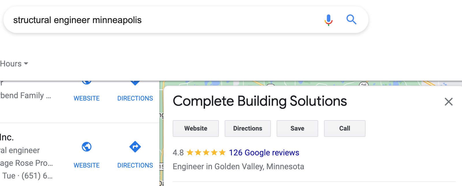 google search for structural engineer minneapolis