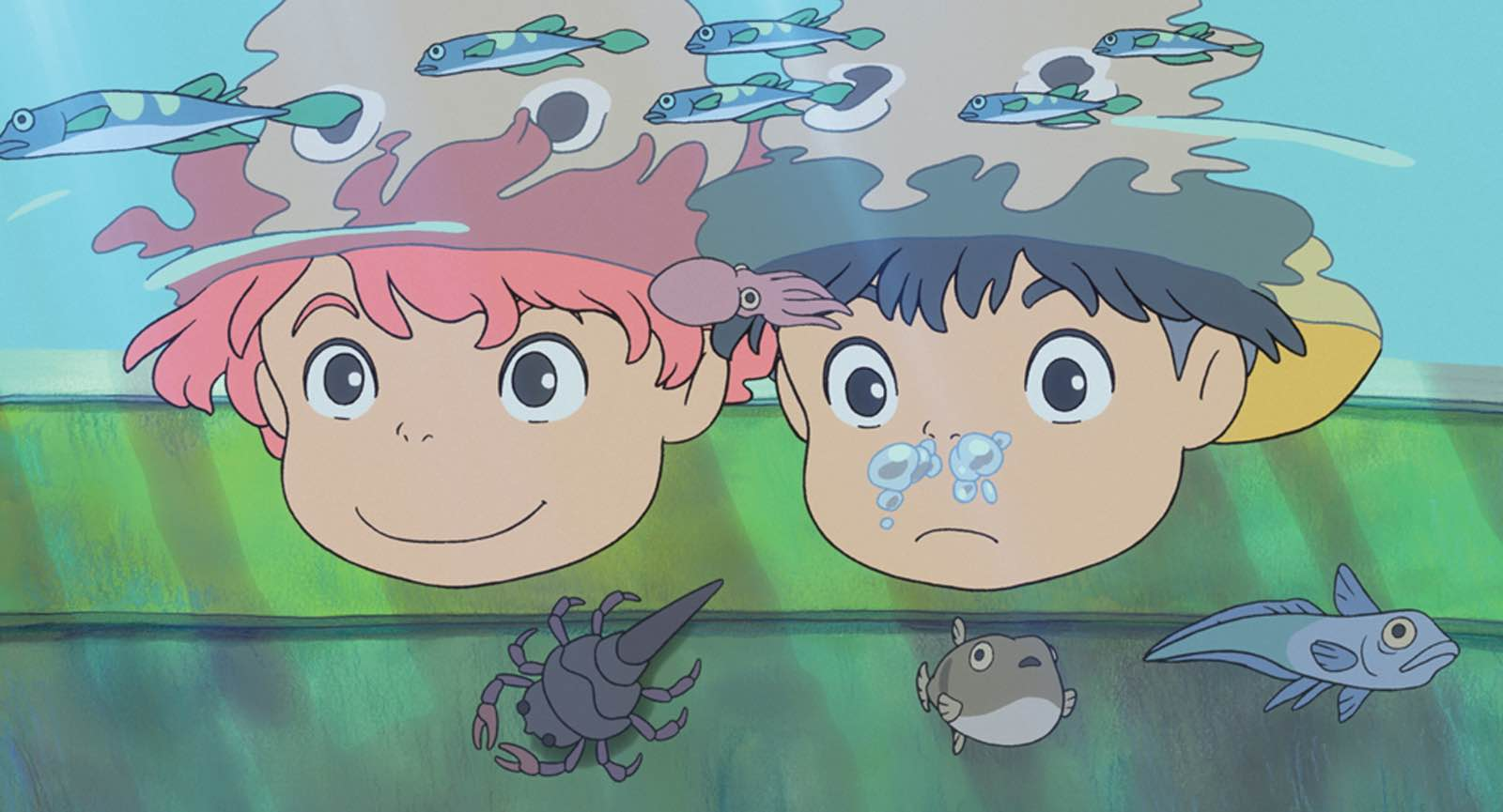 Nét hồn nhiên dễ thương của Ponyo và Sosuke 