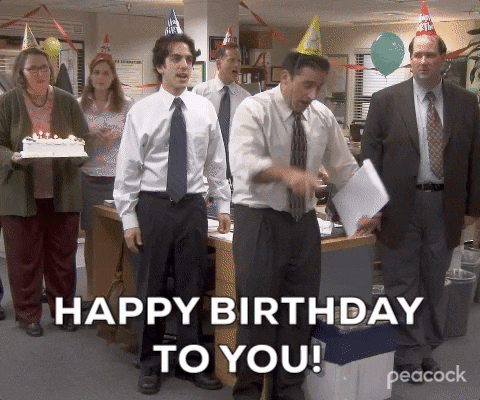 The Office "happy birthday to you" gif.