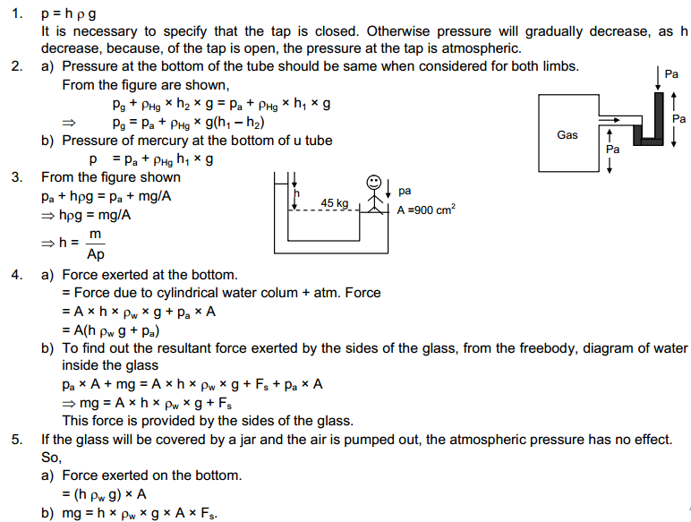 Fluid Mechanics HC Verma Concepts of Physics Solutions