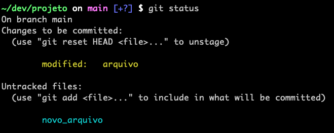 Verficando se há alterações na branch do Git