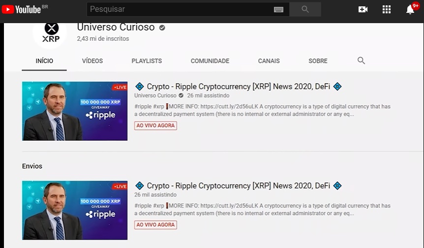 Hacker invade canal Loop Infinito no  para promover criptomoedas –  Tecnoblog