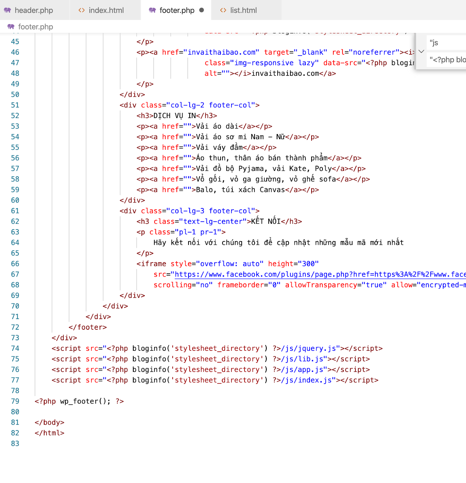 Code Footer trong WordPress