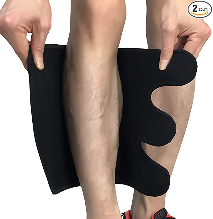 Heekooi Calf Brace, Shin Splint Compression Sleeve (1 Pair) for Swelling, Edema, Hiking, Training, Adjustable Calf Support, Shin Brace for Men and Women