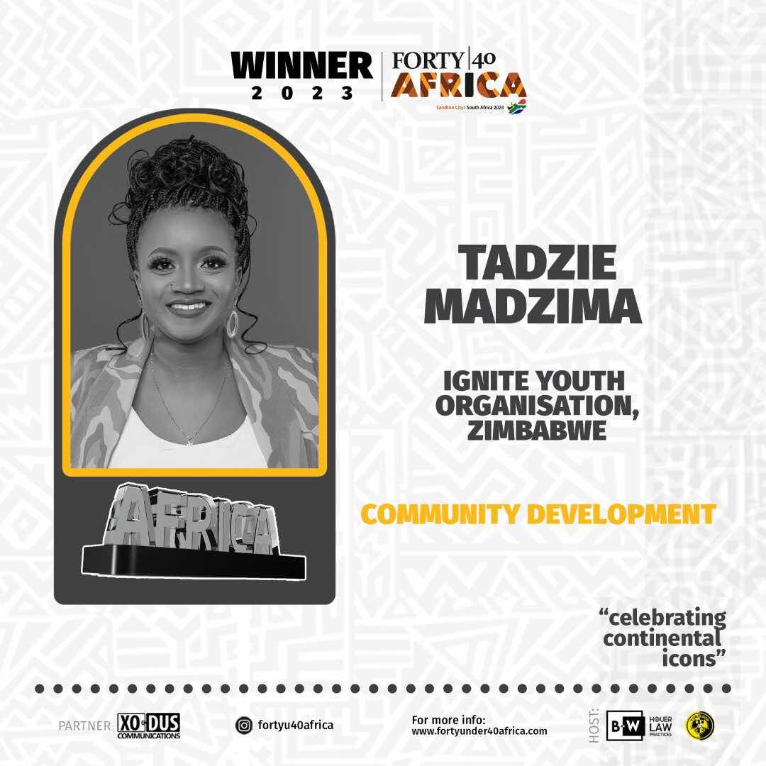 Tadziripa Madzima Forty Under 40 Africa Awards