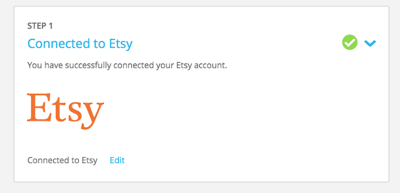 Etsy is connected