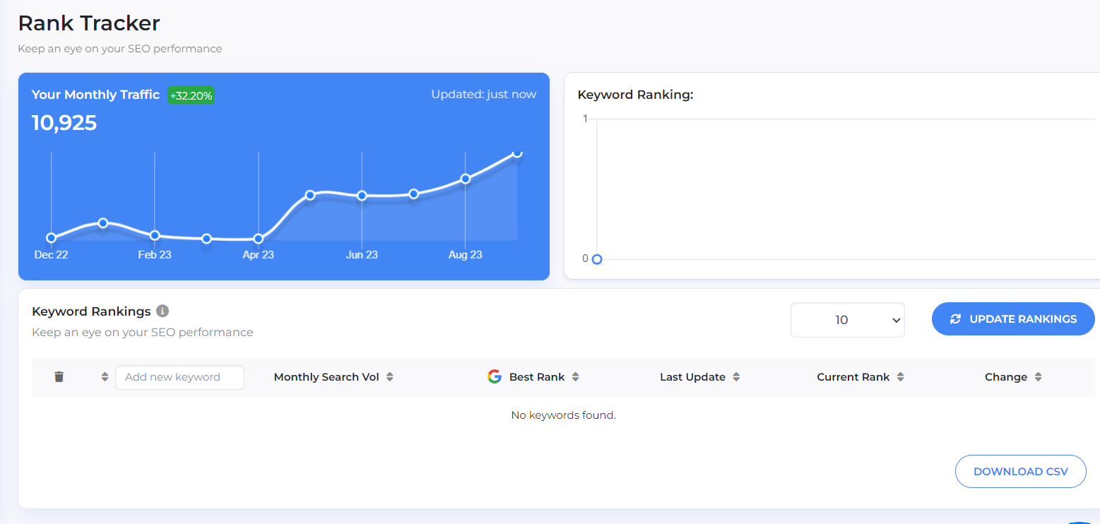 track your ranking with growthbar