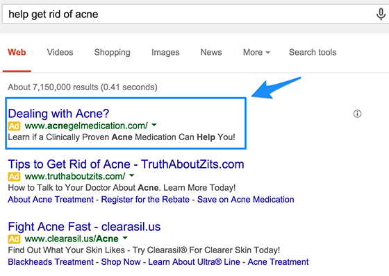 eCommerce PPC Management - search Google ad targeted