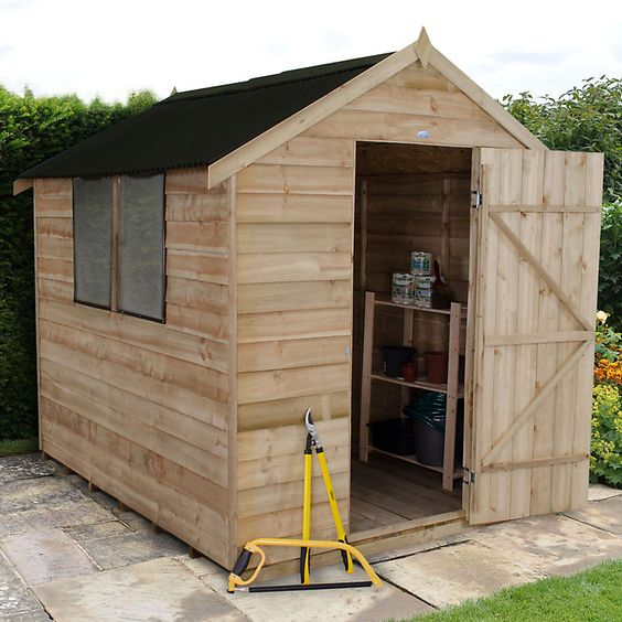 8X6 Apex Overlap Wooden Shed