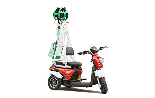 Google Street View moped with 360° camera
