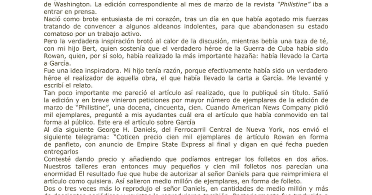 CARTA A GARCIA - Google Docs
