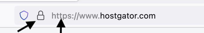 example of a website with a ssl certificate shows https padlock icon in address bar