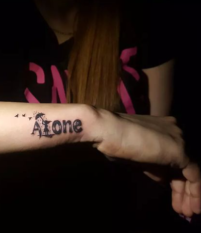 Alone Wrist Tattoo Men Women