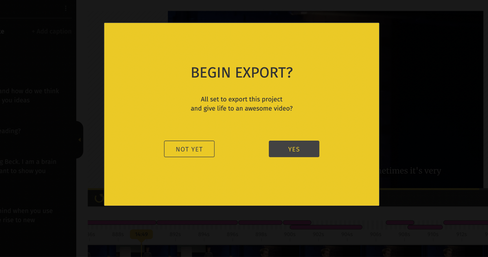 Export your video 