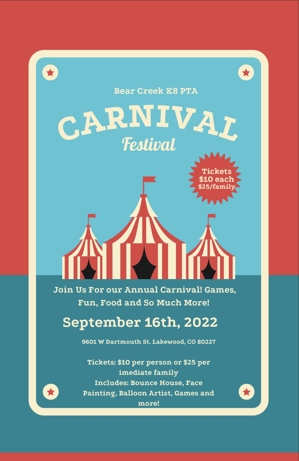 PTA Carnival Bear Creek K8