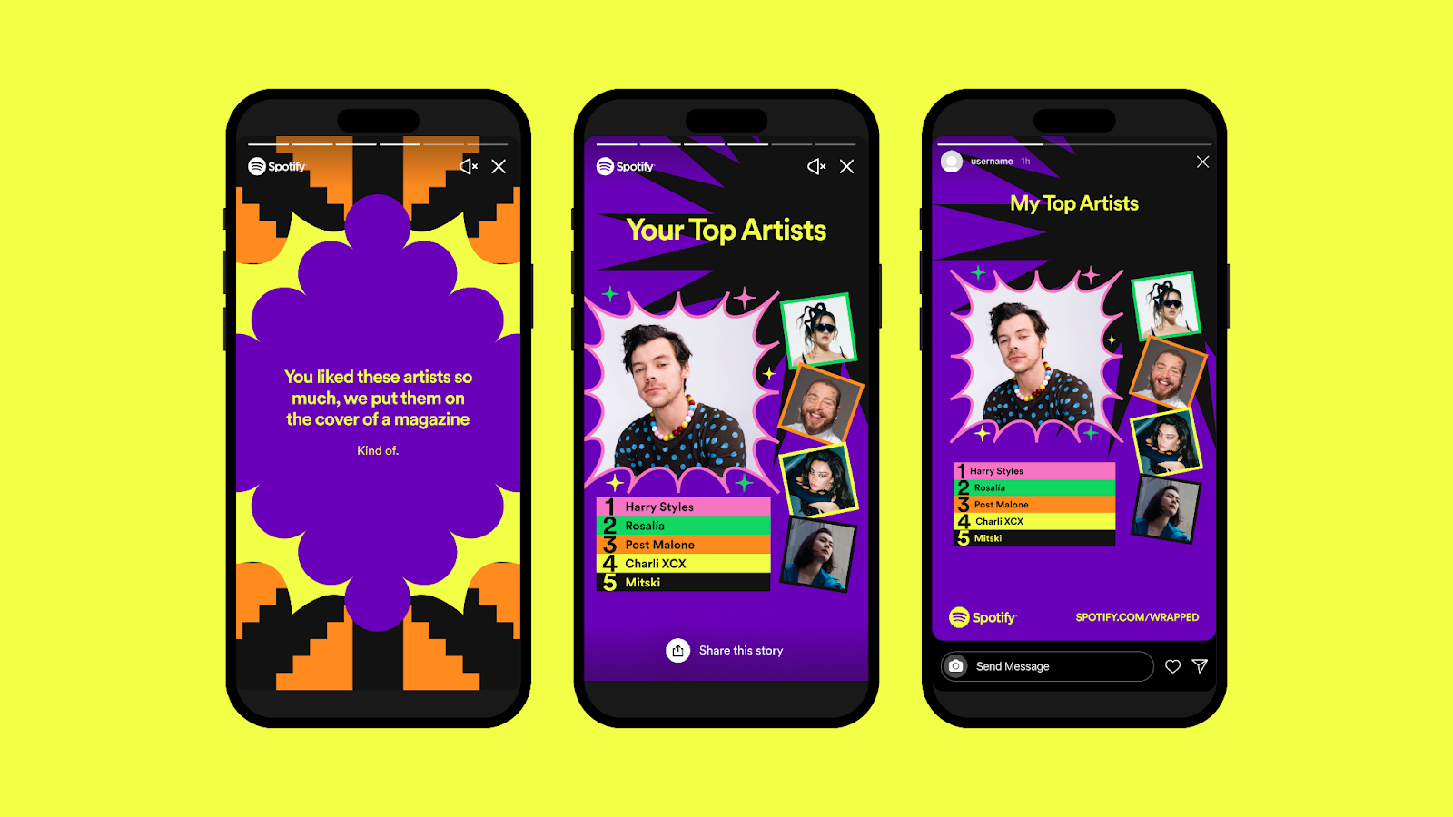 A screenshot of Spotify's Wrapped campaign.