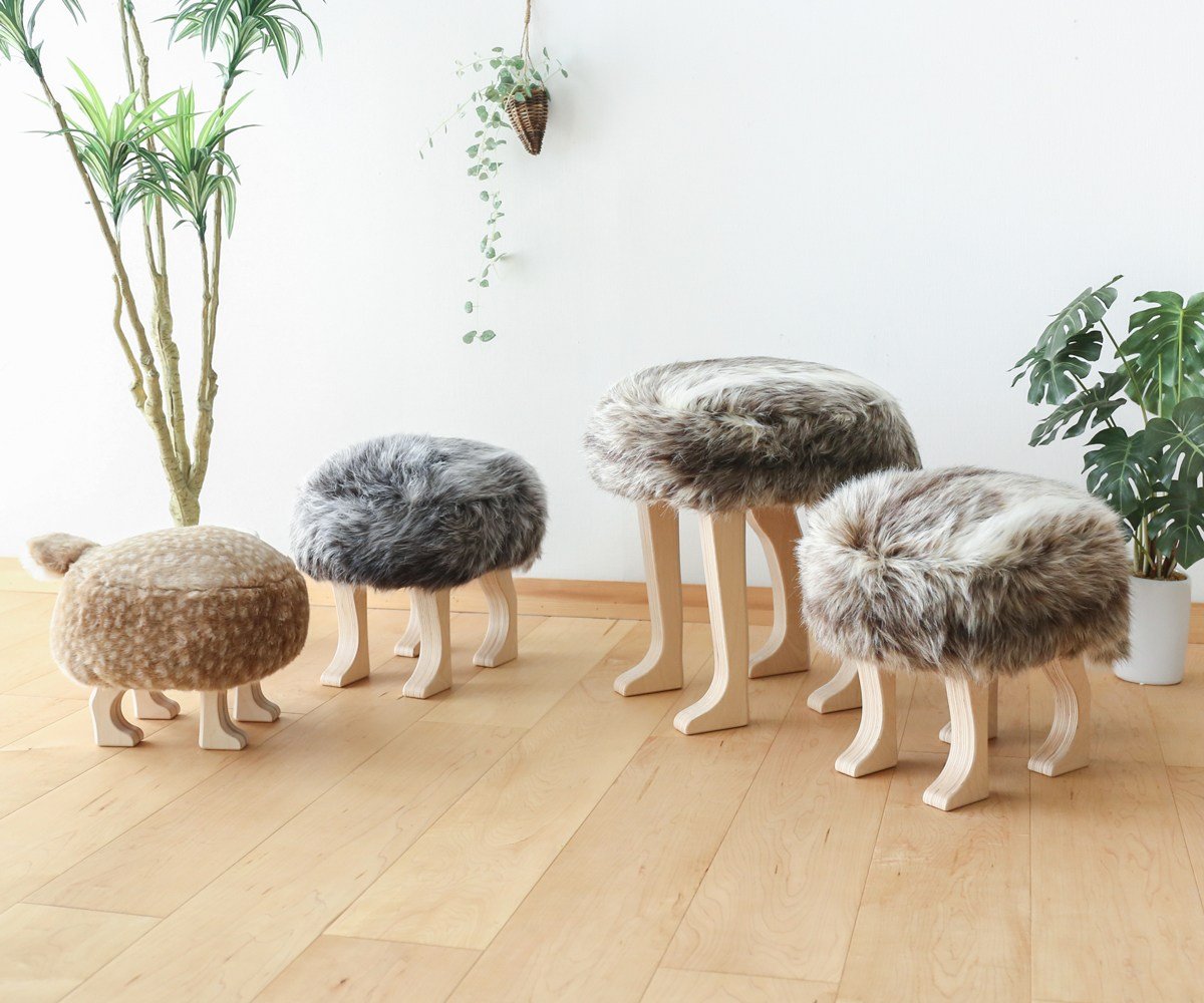 （12）お子様の安全にも配慮した、まるでぬいぐるみの様なデザイン「ANIMAL STOOL SS バンビ」