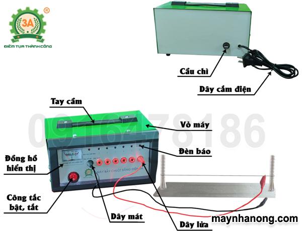 cấu tạo Máy bẫy chuột thông minh 3A
