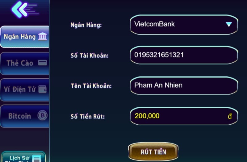 Cách rút tiền cổng game 789 club 