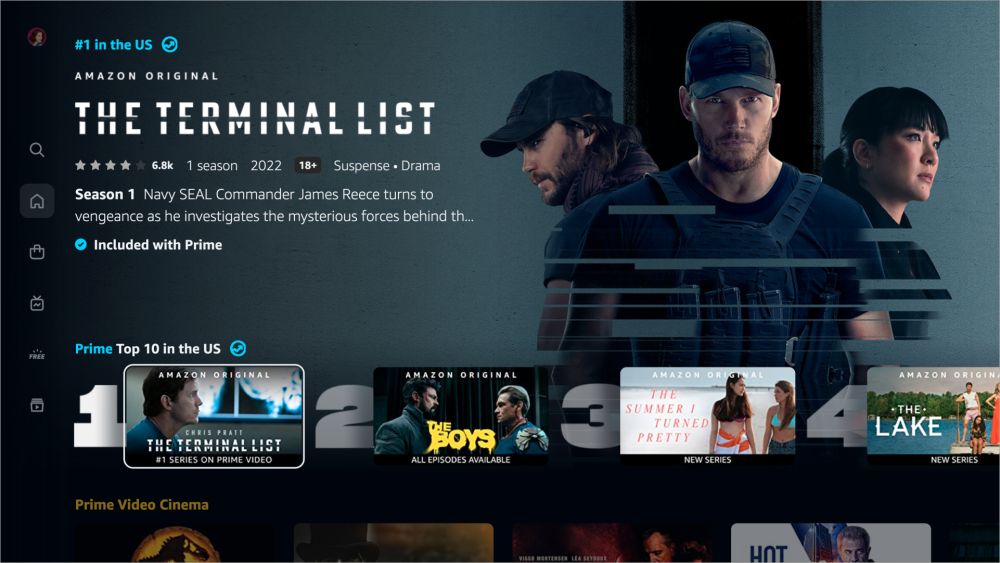 amazon prime video user interface