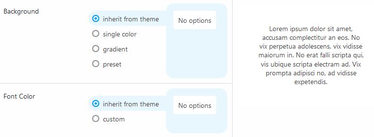 background settings strong testimonials plugin screenshot