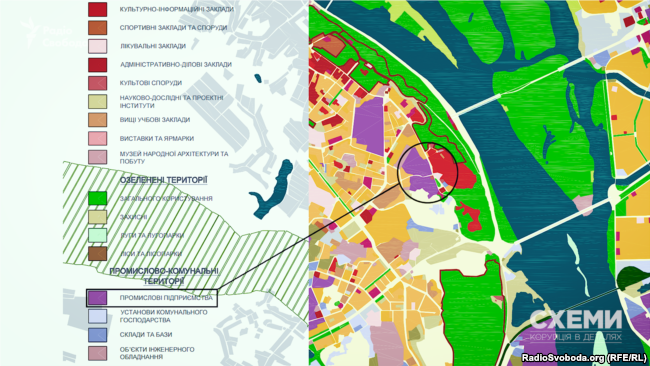 За генпланом Києва, територія взуттєвої фабрики – територія промисловості