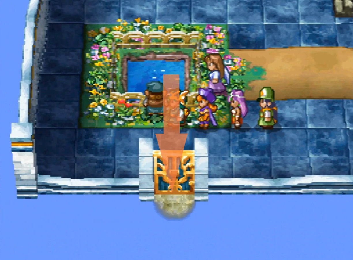 Jump on this hole to get to Niferia (1) | Dragon Quest IV