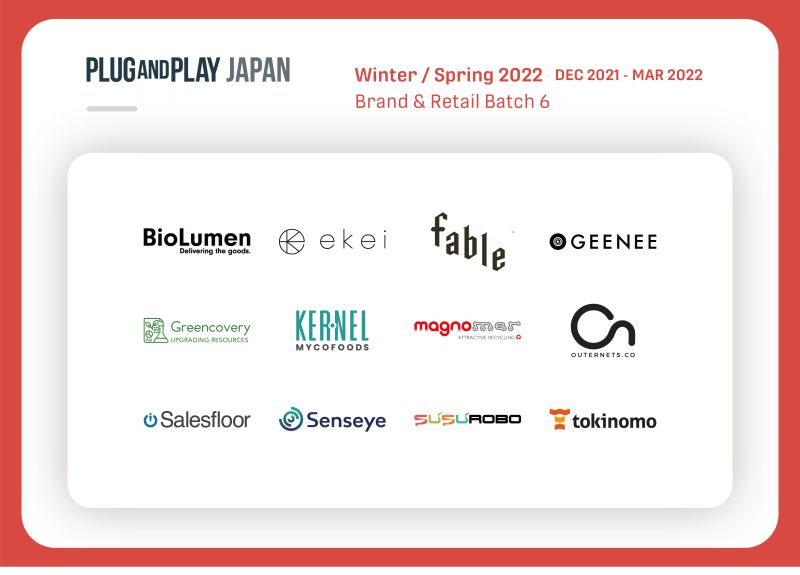 Plug and Play Japan Brand & Retail Batch 6