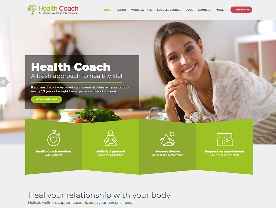 Healthflex - Tema WordPress Pelatih Kesehatan