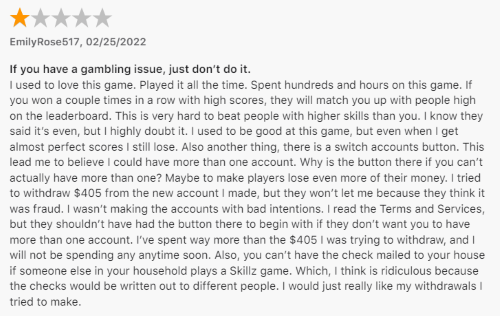 A negative Blackout Bingo review from someone who claims this is not a good app to be on if you have an existing gambling issue. 