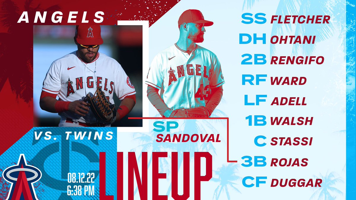 Los Angeles Angels Lineup vs the Minnesota Twins - August 12th, 2022