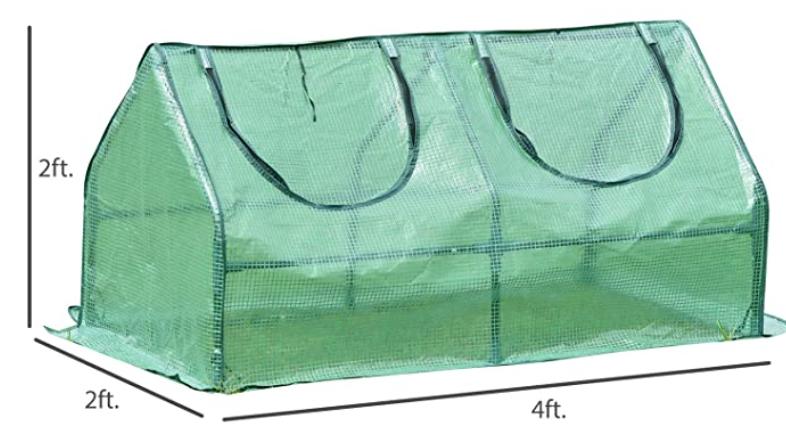 A mini greenhouse cover is a great way to protect your herb gardens during the freezing winter months