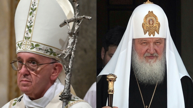 Đức Giáo hoàng trao đổi với Đức Thượng phụ Chính thống giáo Nga Kirill