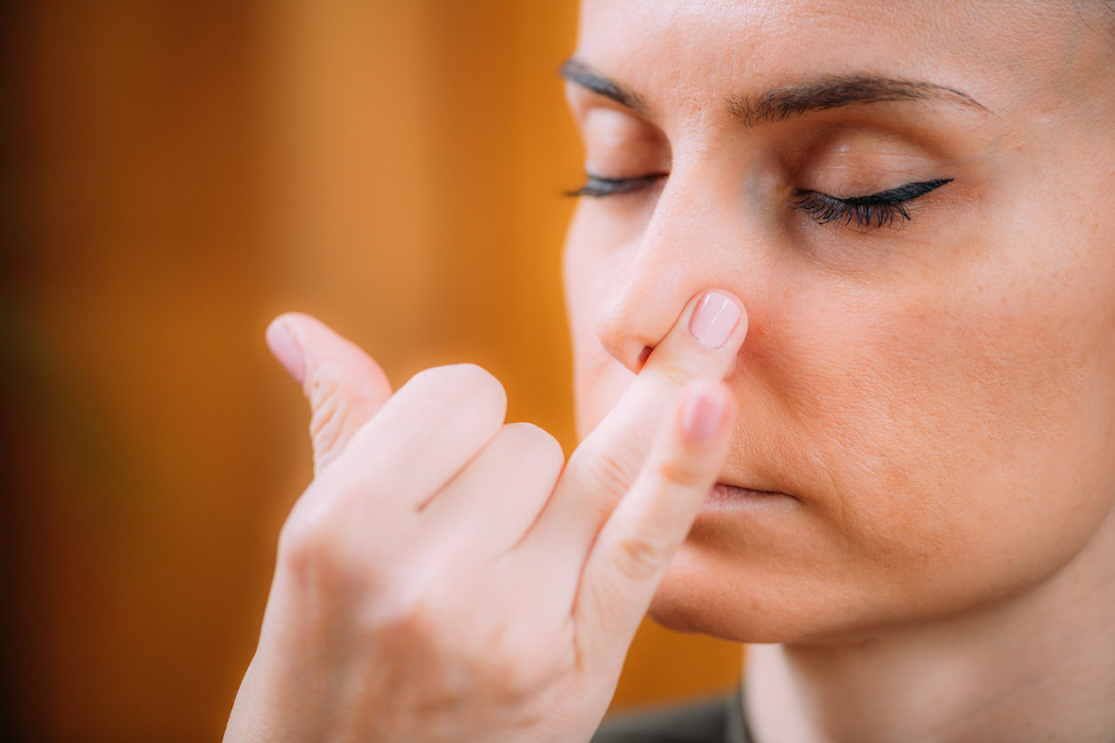 Pranayama breathing in action