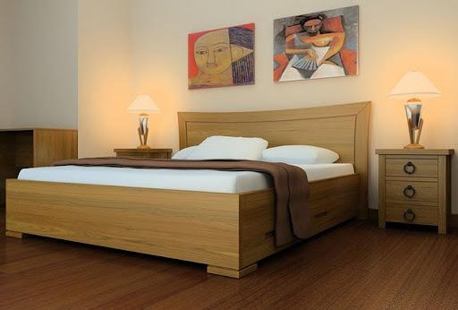 Giường ngủ gỗ sồi Nga GG100 thiết kế theo phong cách hiện đại