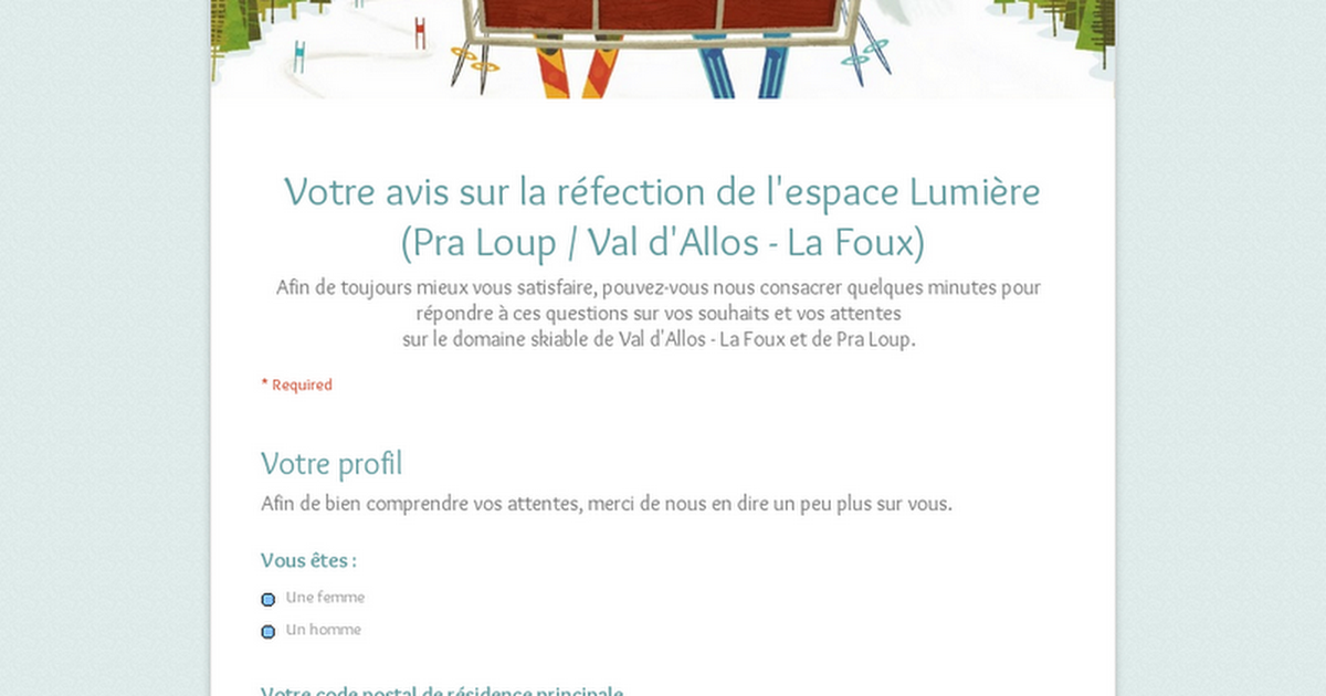 Votre avis sur la rÃ©fection de l'espace LumiÃ¨re (Pra Loup / Val d'Allos - La Foux)