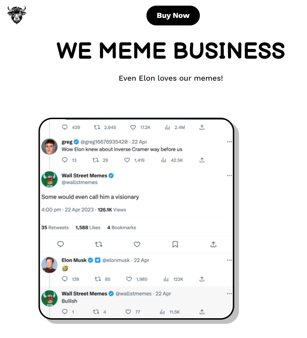 Wall Street Memes. Elon Musk. 
