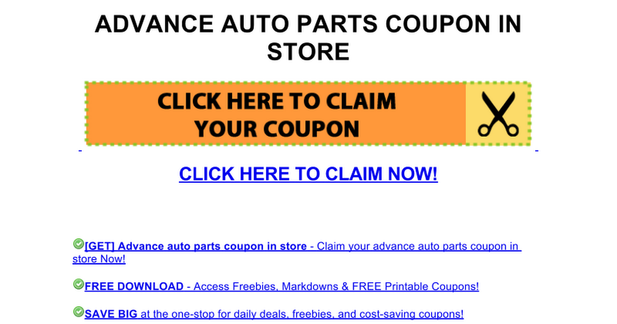 advance auto parts coupon in store Google Docs