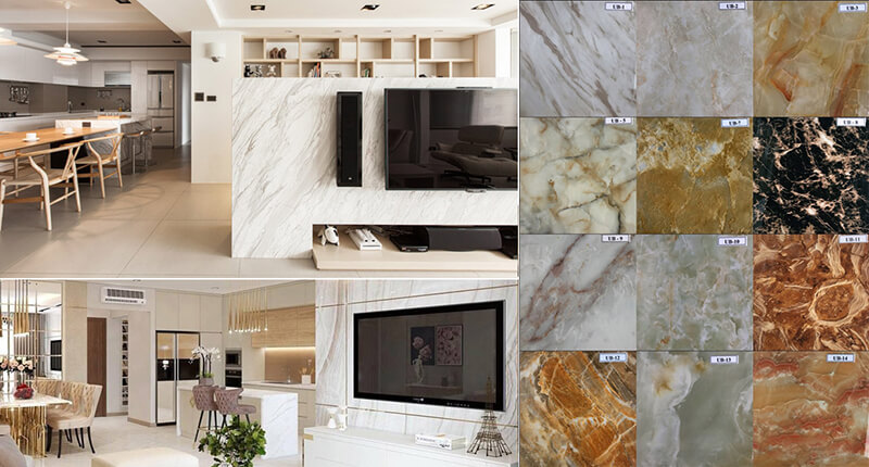 ốp đá cầu thang bằng đá marble