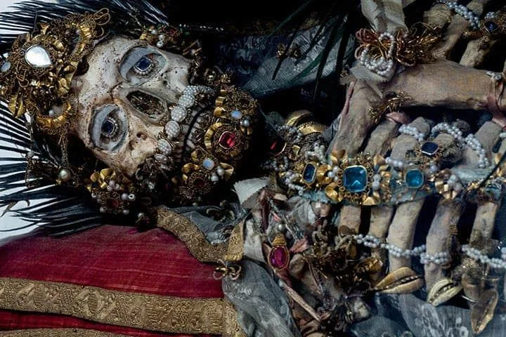 Incredible skeletal remains of Catholic saints still dripping in gems and jewellery discovered by ‘Indiana Bones’ explorer