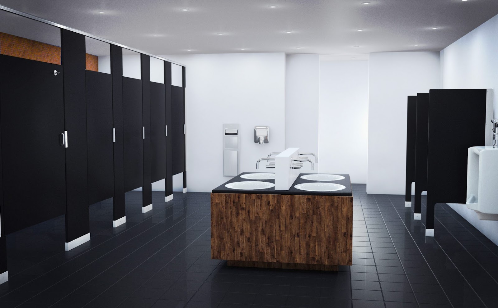Black Quartz Bathroom Countertops