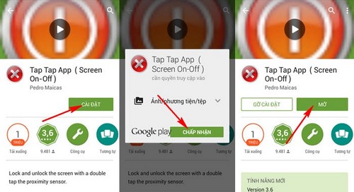 2 chạm mở khóa màn hình Xiaomi bằng Tap Tap App