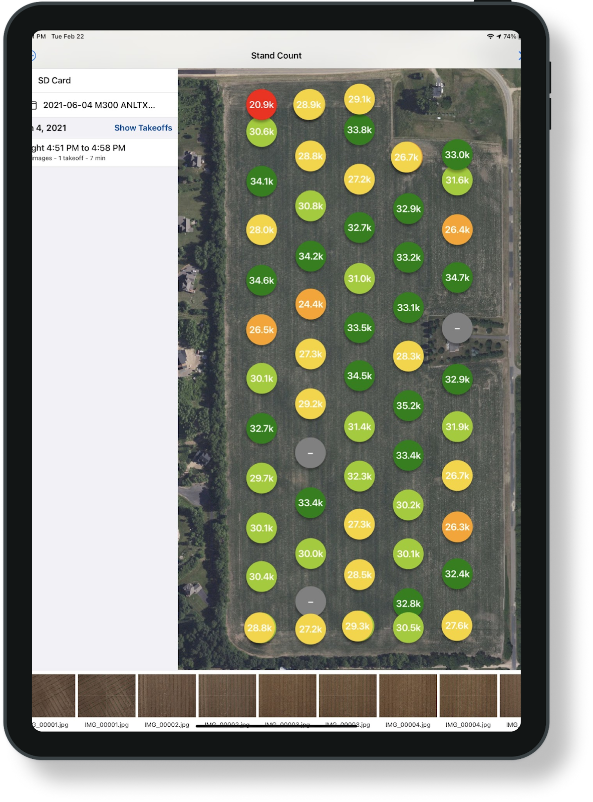 Showing Mobile StandCount as its processed