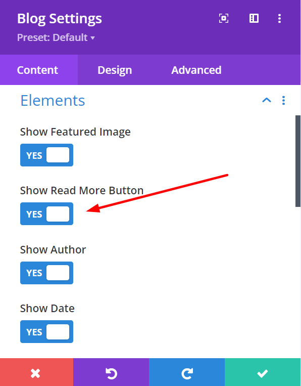 How to customize the "Read more" link - switching ON