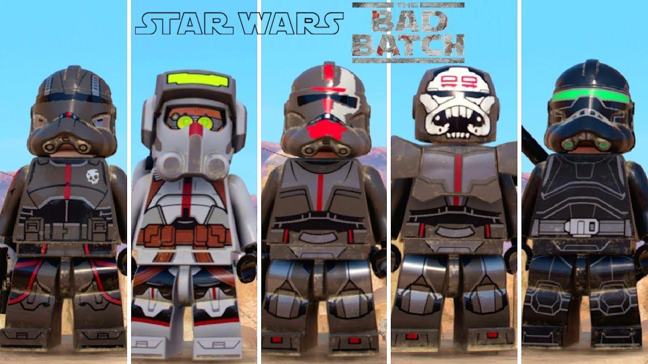 All Bad Batch DLC Characters in LEGO Star Wars The Skywalker Saga - YouTube